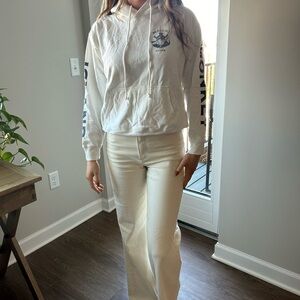 John Galt White Graphic Hoodie